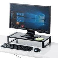 サンワサプライ スチール製机上ラック（W500）ブラック MR-LC207BK 幅500×幅257×高さ89mm 1台（直送品）