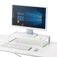 サンワサプライ スチール製机上ラック（W500） ホワイト MR-LC207W 幅500×奥行257×高さ89mm 1台（直送品）