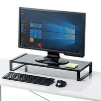 【在庫限り処分品】サンワサプライ スチール製机上ラック（W600）ブラック MR-LC208BK 幅600×奥行257×高さ89mm 1台（直送品）