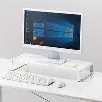 サンワサプライ スチール製机上ラック（W600）ホワイト MR-LC208W 幅600×奥行257×高さ89mm 1台（直送品）