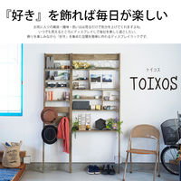 白井産業 トイコス 壁掛けディスプレイラック（壁固定式） ラダータイプ 白木目 幅444×奥行182×高さ1917mm（直送品）