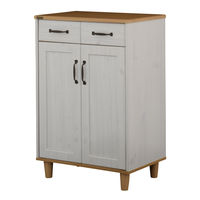 佐藤産業 BILY（バイリー）キャビネット 幅600×奥行400×高さ900mm BY90-60T WH/NA 1台（直送品）