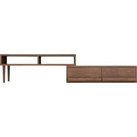 佐藤産業 FREX（フレックス）ローボード 幅1050～1900×奥行398×高さ400mm FX40-105RL BR 1台（直送品）