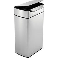 simplehuman（シンプルヒューマン） レクタンギュラータッチバーカン 40L シルバー CW2014 幅40×奥行29×高さ71cm 1個（直送品）