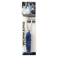 中林製作所 12徳ツール カラビナ付 青 L-64 1個