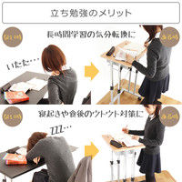 【軒先渡し】 Bauhutte スクールスタンディングデスク 幅639×奥行400×高さ700～1080mm BHD-600H-BK 1台（直送品）