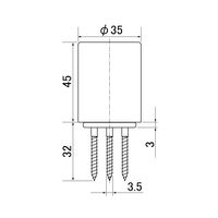 清水 ポイント戸当 木床用 黒 SH-TP45W-B 1個