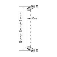 清水 いたわりエコ手すり ディンプル 直棒エンドブラケット 600（箱） SO-TD3-600（直送品）