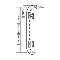清水 いたわりエコ手すり ディンプル縦型 600 （箱入） SO-TD1-600（直送品）