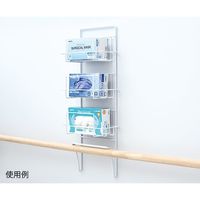 アズワン ボックスホルダー 横置き3段 手すり型 277×131×722mm 7-3596-03 1個（直送品）