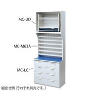 アズワン ウッディ薬品棚 下段用 クローズ収納 (4段) MC-LC 1台 7-4510-08（直送品）