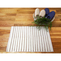 萩原 インド綿マット クロエ ベージュ 約45×65cm 1枚（直送品）