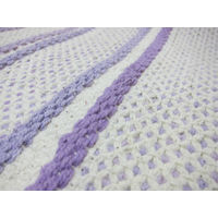 萩原 インド綿マット スクリーム パープル 約45×65cm 1枚（直送品）