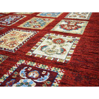 萩原 ベルギー製ラグ・マット シバック レッド 約200×250cm 1枚（直送品）