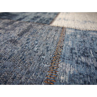 萩原 ベルギー製ラグ・マット パグルン ブルー 約200×200cm 1枚（直送品）