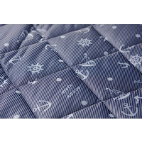 萩原 涼感プリントキルトラグ フレット ブルー 約185×240cm 1枚（直送品）