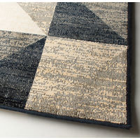 萩原 ベルギー製モケットラグ プレリ ネイビー 約195×250cm 1枚（直送品）