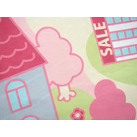 萩原 洗えるキッズラグ プリンセスタウン 約185×185cm 1枚（直送品）