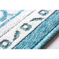 萩原 ウィルトンラグ・マット ベルマリン ブルー 約140×200cm 1枚（直送品）