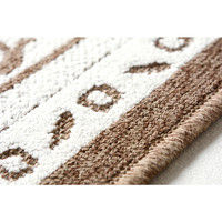 萩原 ウィルトンラグ・マット ベルマリン ブラウン 約200×200cm 1枚（直送品）