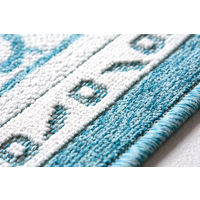 萩原 ウィルトンラグ・マット ベルマリン ブルー 約60×90cm 1枚（直送品）