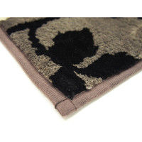 萩原 インテリアマット アイビー2 ブラウン 約45×75cm 1枚（直送品）