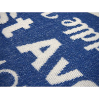 萩原 綿混ラグ ブルックリン ブルー 約185×240cm 1枚（直送品）