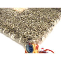 萩原 ギャッベ チェアパッド GABBEH D18 グレー 約40×40cm 1枚（直送品）