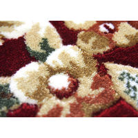 萩原 ウィルトン インテリアマット エーデル レッド 約60×90cm 1枚（直送品）