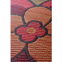 萩原 国産い草センターラグ クラウディア RE レッド 約191×250cm 1枚（直送品）