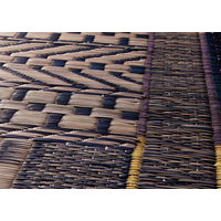 萩原 国産い草センターラグ（裏貼り） オリエンタル ブルー 約191×191cm 1枚（直送品）