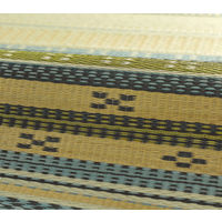 萩原 い草センターラグ（裏貼り） 風雅（ふうが） ブルー 約230×230cm 1枚（直送品）