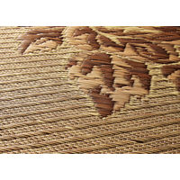 萩原 い草センターラグ（裏貼り） シンフォニー ブラウン 約191×250cm 1枚（直送品）