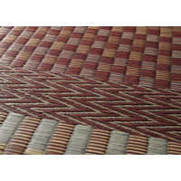 萩原 国産い草コンパクトラグ 潤風（じゅんぷう） ブラウン 約210×210cm 1枚（直送品）