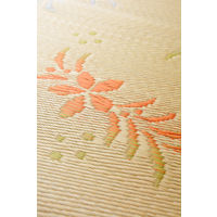 萩原 国産い草コンパクトラグ ノーブル OR オレンジ 約210×210cm 1枚（直送品）