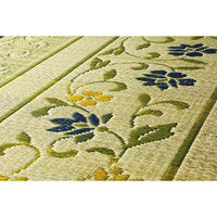 萩原 国産い草コンパクトラグ 花園（はなぞの） GN グリーン 約210×250cm 1枚（直送品）