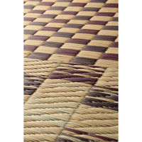 萩原 い草コンパクトラグ（裏貼り） キハチ ブラウン 約180×240cm 1枚（直送品）