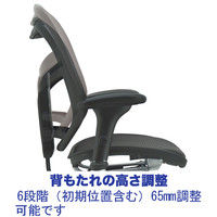 【軒先渡し】 エルゴヒューマン エンジョイToBe（トゥービー） オフィスチェア 背座ファブリックメッシュレッド KMD32 ランバーサポート付（直送品）