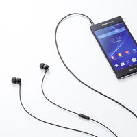 サンワサプライ マイク付きステレオイヤホン MM-HS706BK 1個（直送品）