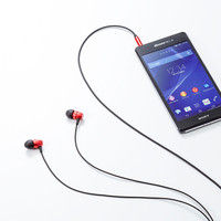 サンワサプライ マイク付きステレオイヤホン MM-HS707R 1個（直送品）