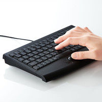 有線キーボード　メンブレン　トラックボールを内蔵　コンパクト　ブラック　SKB-TR05BK　サンワサプライ　1個（直送品）
