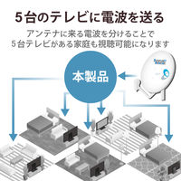 DXアンテナ 分配器 5分配器 4K/8K(3224MHz)放送 対応 全端子通電式 5DMLS(P) 1個（直送品）