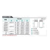 ニッコー・ハンセン Jボトル丸型 広口(ナチュラル) 200mL 1本 1510ー18 15-1018-55（直送品）
