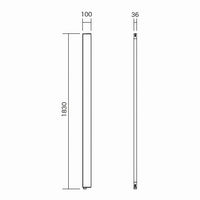 トーカイスクリーン MSパネル エンドパネル幅100mm（高さ1830mm用）高さ1830×幅100×厚さ36mm MS-1801 1枚（取寄品）