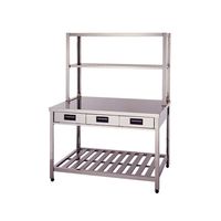 東製作所 ステンレス二段平棚 1200×300×800 OS-1200-300 1個 61-4439-10（直送品）