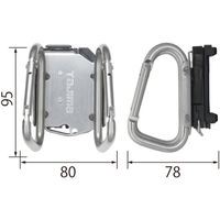 ＴＪＭデザイン 着脱式工具ホルダーステン　カラビナダブル　小 SFKHSCSW 1個
