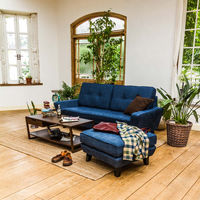 【車上渡し】RELAX FORM プール 3人掛ソファ オリエンタルブルー 1脚（直送品）