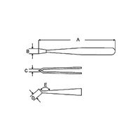 ワイ・エム・ティ プラスチックピンセット IDー707CF 1本 61-4461-67（直送品）