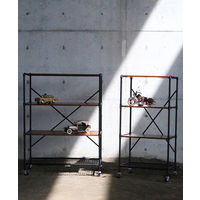 塩川光明堂 シェルフ900 ジェットブラック 幅900×奥行420×高さ1200mm Q0753 1台（直送品）