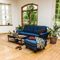 【車上渡し】RELAX FORM プール 2人掛ソファ オリエンタルブルー 1脚（直送品）